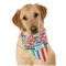 Retro Scales & Stripes Bandana - On Dog