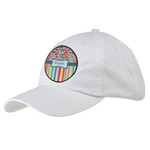 Retro Scales & Stripes Baseball Cap - White (Personalized)