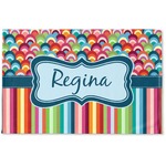 Retro Scales & Stripes Woven Mat (Personalized)