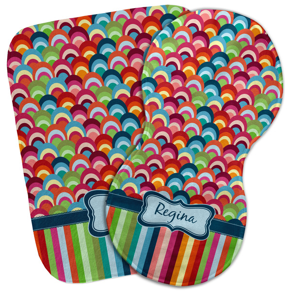 Custom Retro Scales & Stripes Burp Cloth (Personalized)