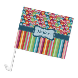 Retro Scales & Stripes Car Flag (Personalized)