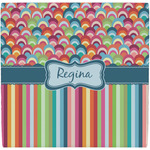 Retro Scales & Stripes Ceramic Tile Hot Pad (Personalized)