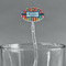 Retro Scales & Stripes Clear Plastic 7" Stir Stick - Oval - Main