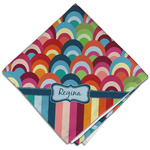 Retro Scales & Stripes Cloth Dinner Napkin - Single w/ Name or Text