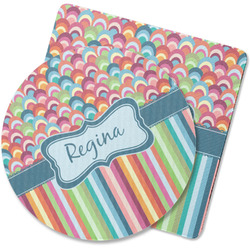 Retro Scales & Stripes Rubber Backed Coaster (Personalized)