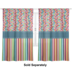 Retro Scales & Stripes Curtain Panel - Custom Size