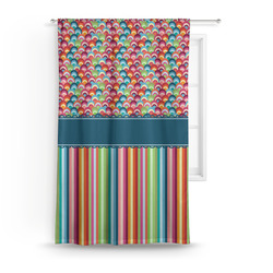 Retro Scales & Stripes Curtain Panel - Custom Size