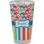 Retro Scales & Stripes Pint Glass - Full Color (Personalized)