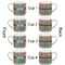 Retro Scales & Stripes Espresso Cup - 6oz (Double Shot Set of 4) APPROVAL