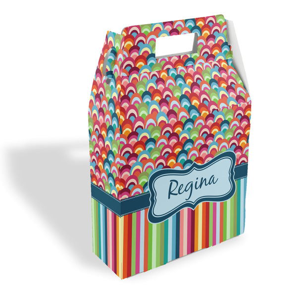 Custom Retro Scales & Stripes Gable Favor Box (Personalized)