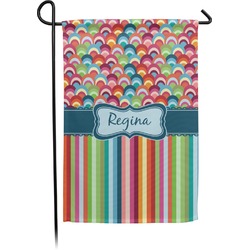 Retro Scales & Stripes Small Garden Flag - Double Sided w/ Name or Text