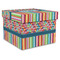 Retro Scales & Stripes Gift Boxes with Lid - Canvas Wrapped - X-Large - Front/Main