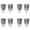 Retro Scales & Stripes Glass Shot Glass - Standard - Set of 4 - APPROVAL