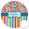 Retro Scales & Stripes Icing Circle - Large - Front