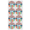 Retro Scales & Stripes Icing Circle - Medium - Set of 8