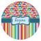 Retro Scales & Stripes Icing Circle - Medium - Single