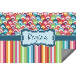 Retro Scales & Stripes Indoor / Outdoor Rug - 3'x5' (Personalized)
