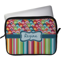 Retro Scales & Stripes Laptop Sleeve / Case (Personalized)