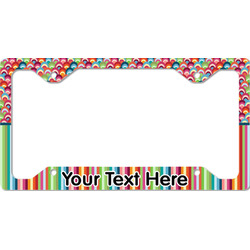 Retro Scales & Stripes License Plate Frame - Style C (Personalized)