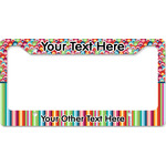 Retro Scales & Stripes License Plate Frame - Style B (Personalized)