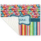 Retro Scales & Stripes Linen Placemat - Folded Corner (single side)