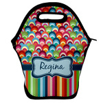 Retro Scales & Stripes Lunch Bag w/ Name or Text