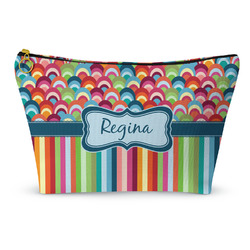 Retro Scales & Stripes Makeup Bag - Large - 12.5"x7" (Personalized)