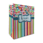 Retro Scales & Stripes Medium Gift Bag (Personalized)