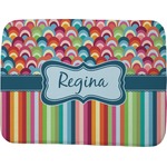 Retro Scales & Stripes Memory Foam Bath Mat - 48"x36" (Personalized)