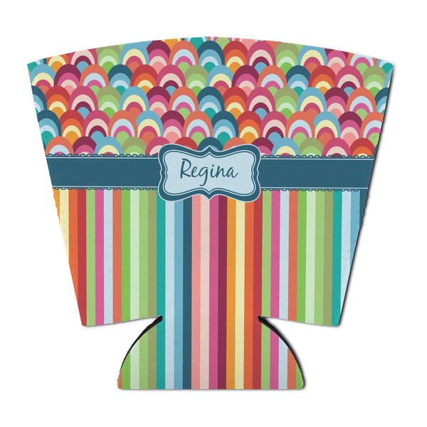 Custom Retro Scales & Stripes Party Cup Sleeve - with Bottom (Personalized)