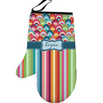 Retro Scales & Stripes Left Oven Mitt (Personalized)