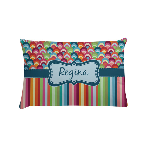 Custom Retro Scales & Stripes Pillow Case - Standard w/ Name or Text