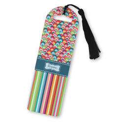 Retro Scales & Stripes Plastic Bookmark (Personalized)