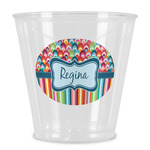 Retro Scales & Stripes Plastic Shot Glass (Personalized)