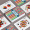 Retro Scales & Stripes Playing Cards - Front & Back View