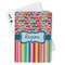 Retro Scales & Stripes Playing Cards - Front View