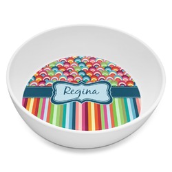 Retro Scales & Stripes Melamine Bowl - 8 oz (Personalized)