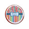 Retro Scales & Stripes Printed Icing Circle - XSmall - On Cookie