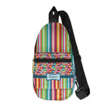 Retro Scales & Stripes Sling Bag (Personalized)