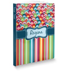 Retro Scales & Stripes Softbound Notebook - 5.75" x 8" (Personalized)