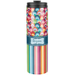 Retro Scales & Stripes Stainless Steel Skinny Tumbler - 20 oz (Personalized)