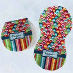 Retro Scales & Stripes Burp Pads - Velour - Set of 2 w/ Name or Text