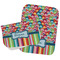 Retro Scales & Stripes Two Rectangle Burp Cloths - Open & Folded