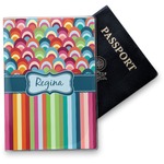 Retro Scales & Stripes Vinyl Passport Holder (Personalized)