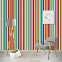 Retro Scales & Stripes Wallpaper & Surface Covering (Water Activated - Removable)