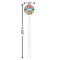 Retro Scales & Stripes White Plastic 5.5" Stir Stick - Round - Dimensions