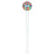 Retro Scales & Stripes White Plastic 7" Stir Stick - Round - Single Stick