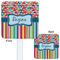 Retro Scales & Stripes White Plastic Stir Stick - Double Sided - Approval