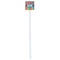 Retro Scales & Stripes White Plastic Stir Stick - Double Sided - Square - Single Stick