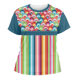Retro Scales & Stripes Women's Crew T-Shirt - Medium